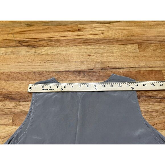 J. Jill Women's M Brown Tank 100% Silk Top Casual Beach Outdoor Minimalist Work - Picture 7 of 7